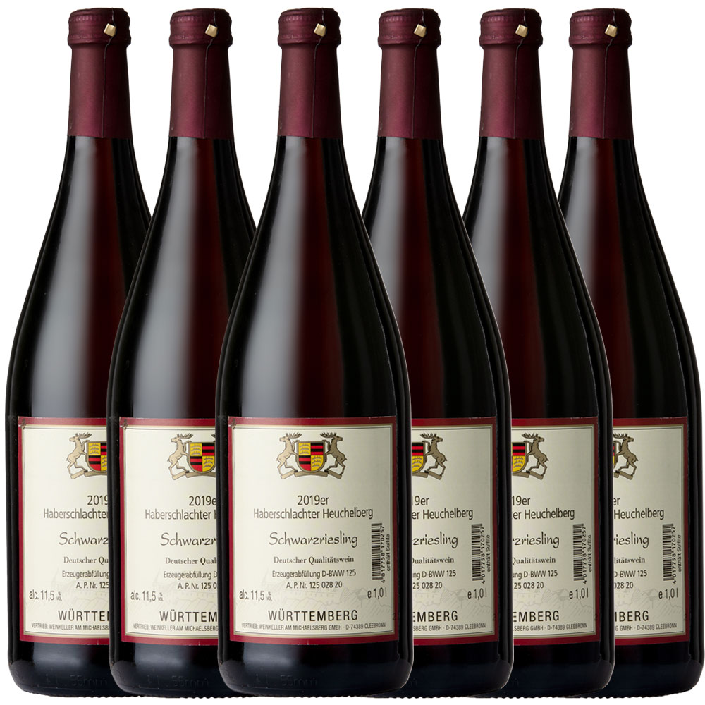 Haberschlachter Heuchelberg Schwarzriesling QbA - 6er Karton