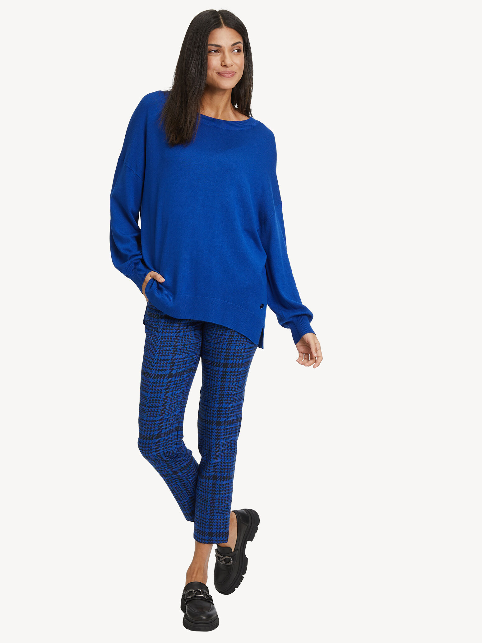 Pull-over en tricot - bleu