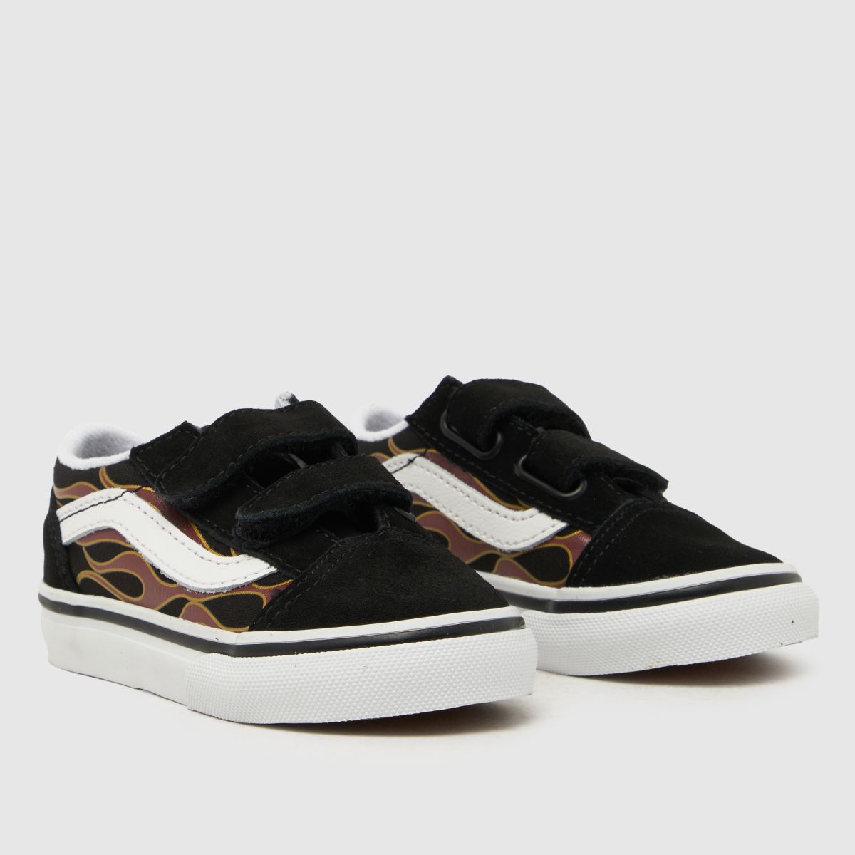 Vans svarta och vita Old Skool v pojkar småbarnsskor