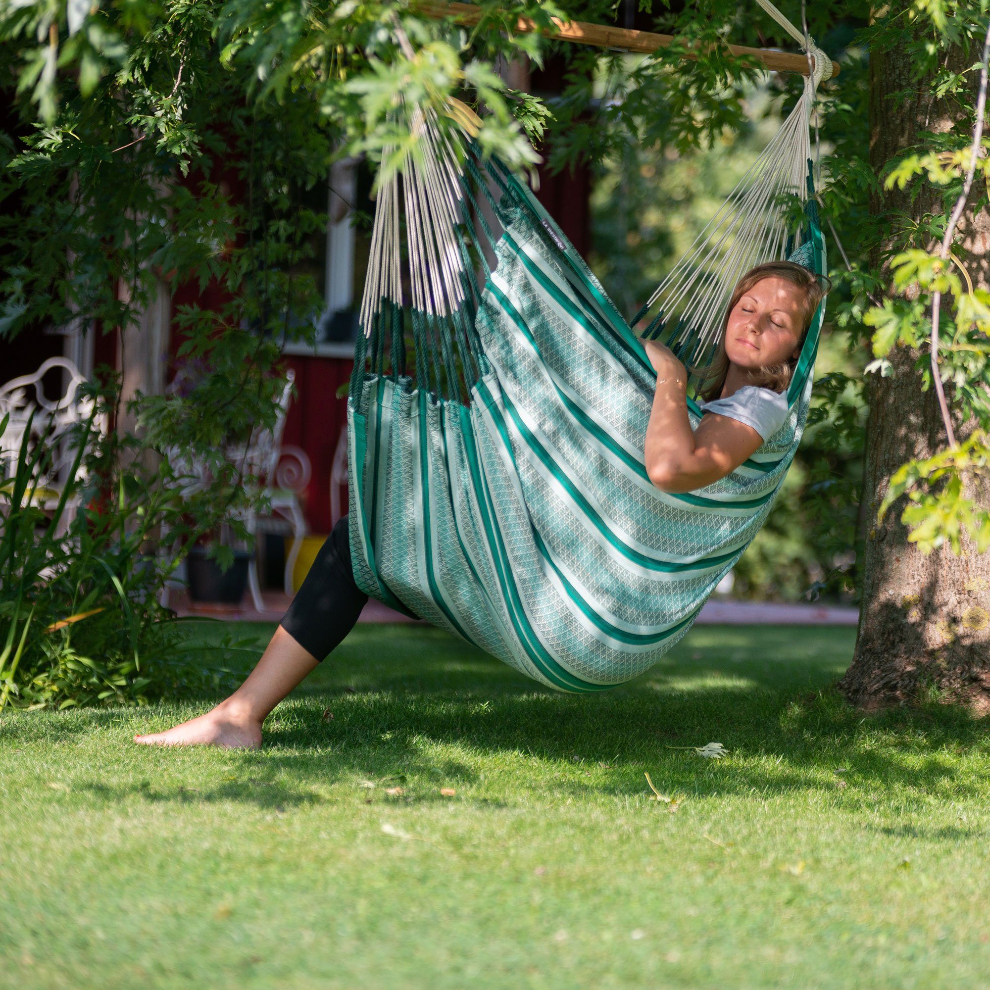 La Siesta Hängestuhl Hängestuhl Hängesessel Lounger HABANA Agave - Kingsize aus Bio-Baumwol, Hochwertige Qualität