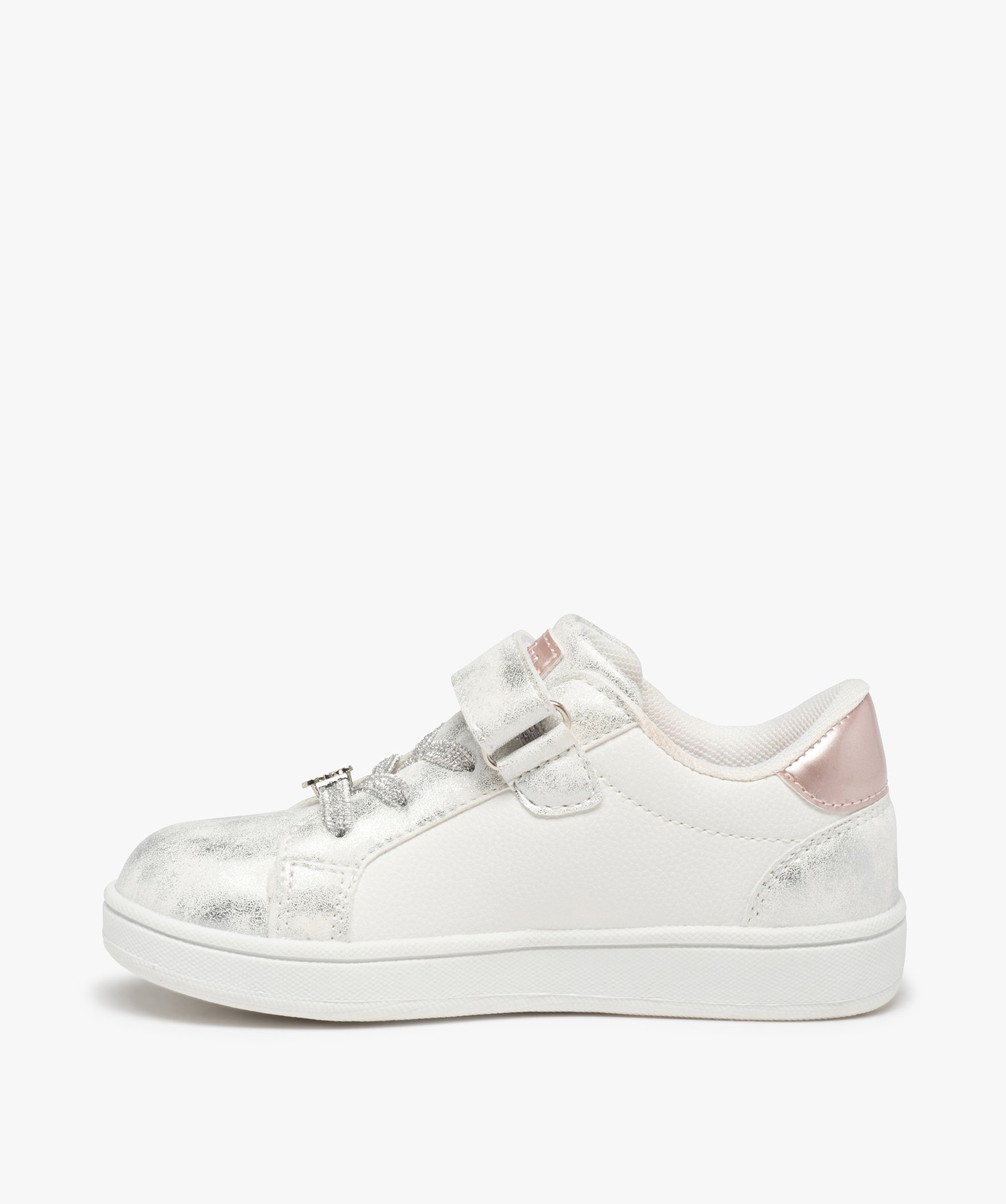 Baskets fille girly avec détails métallisés - LuluCastagn... blanc | GEMO