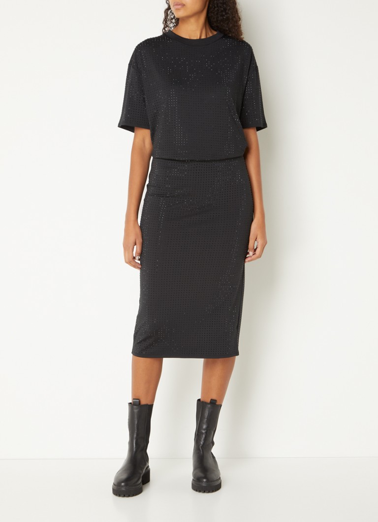 SAMSØE SAMSØE Chrishell midi skirt with rhinestones