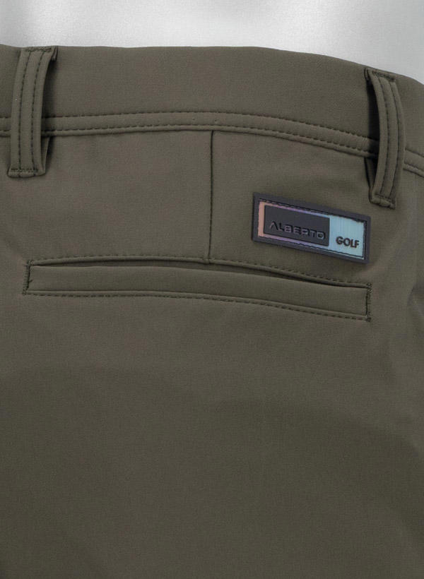 Alberto Golf, Golfhose Rookie Coffee, Regular Fit, Mikrofaser atmungsaktiv, olivgrün