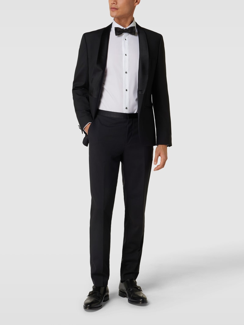 Slim Fit Business-Hemd mit Umschlagmanschetten in weiß