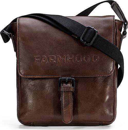 FARMHOOD Memphis Umhängetasche Leder 22 cm
