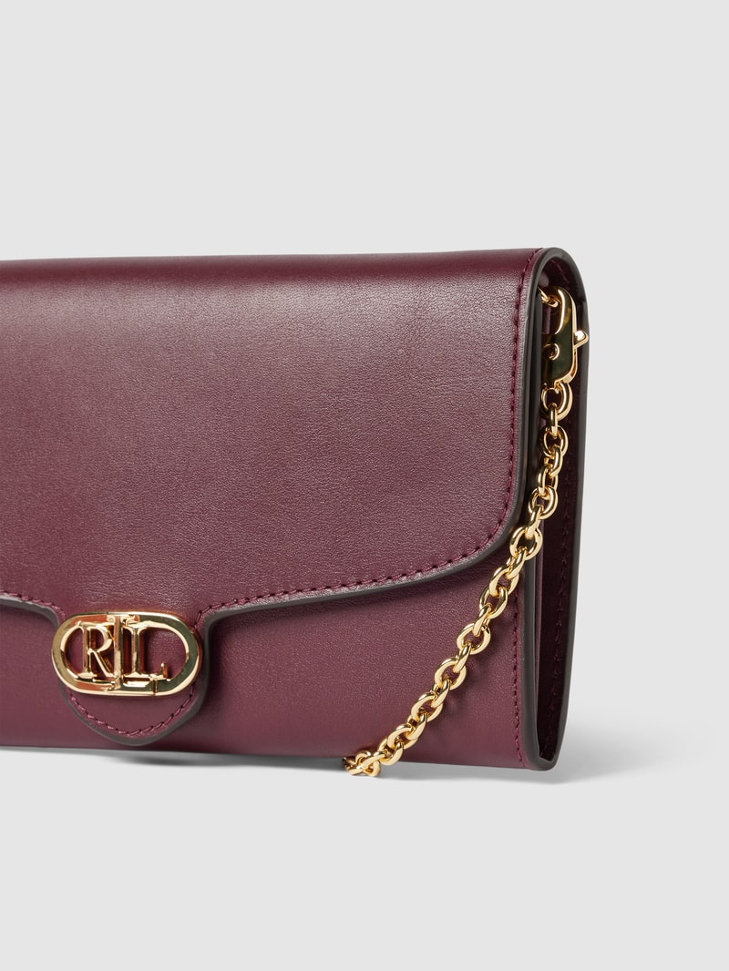 Crossbody Bag mit Label-Applikation Modell 'ADAIR' in bordeaux rot