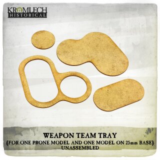 Weapon Team Tray (for one prone model and one model on 25mm round base) (5)