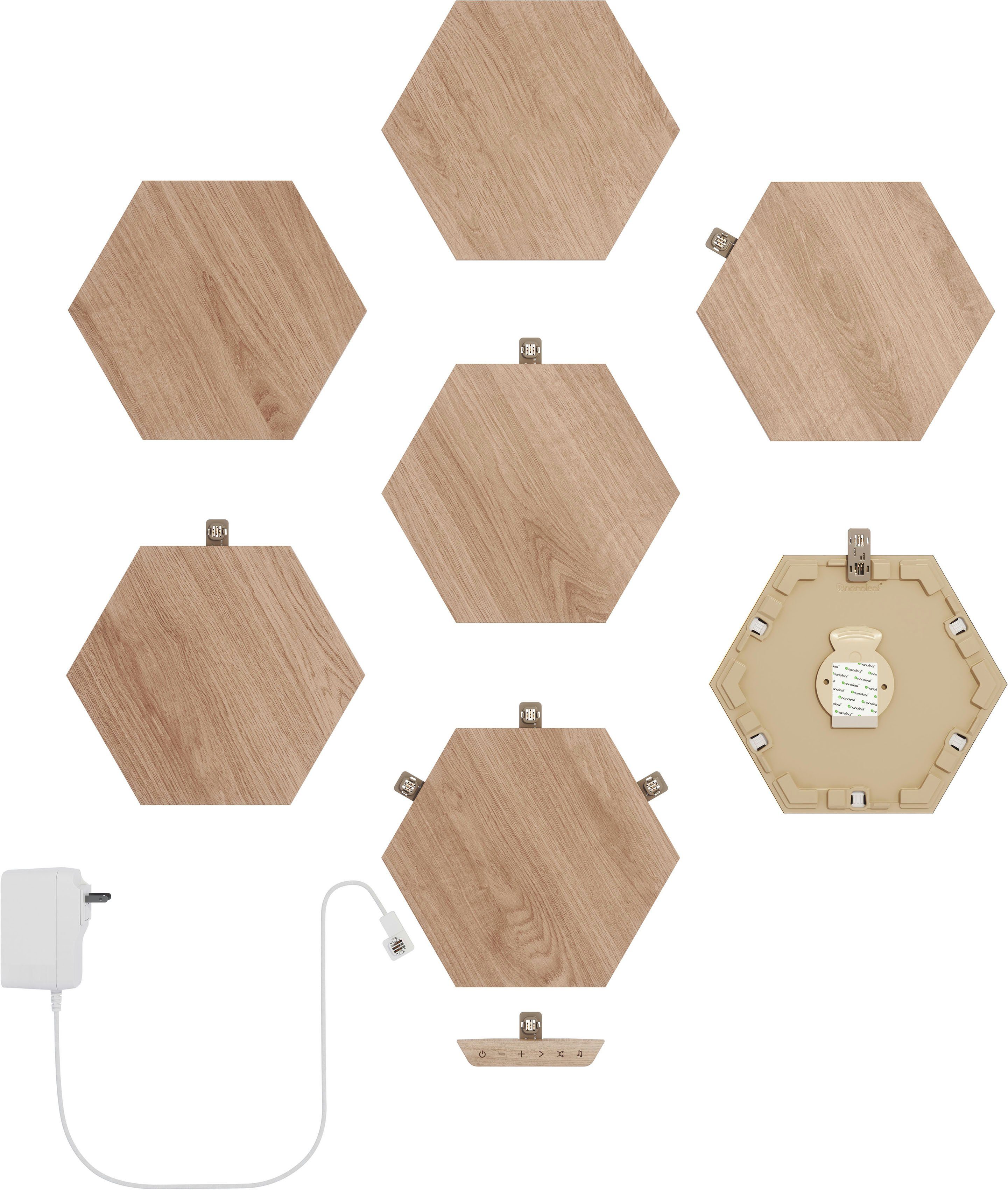 nanoleaf LED Panel Wood Look, Dimmfunktion, LED fest integriert, Farbwechsler