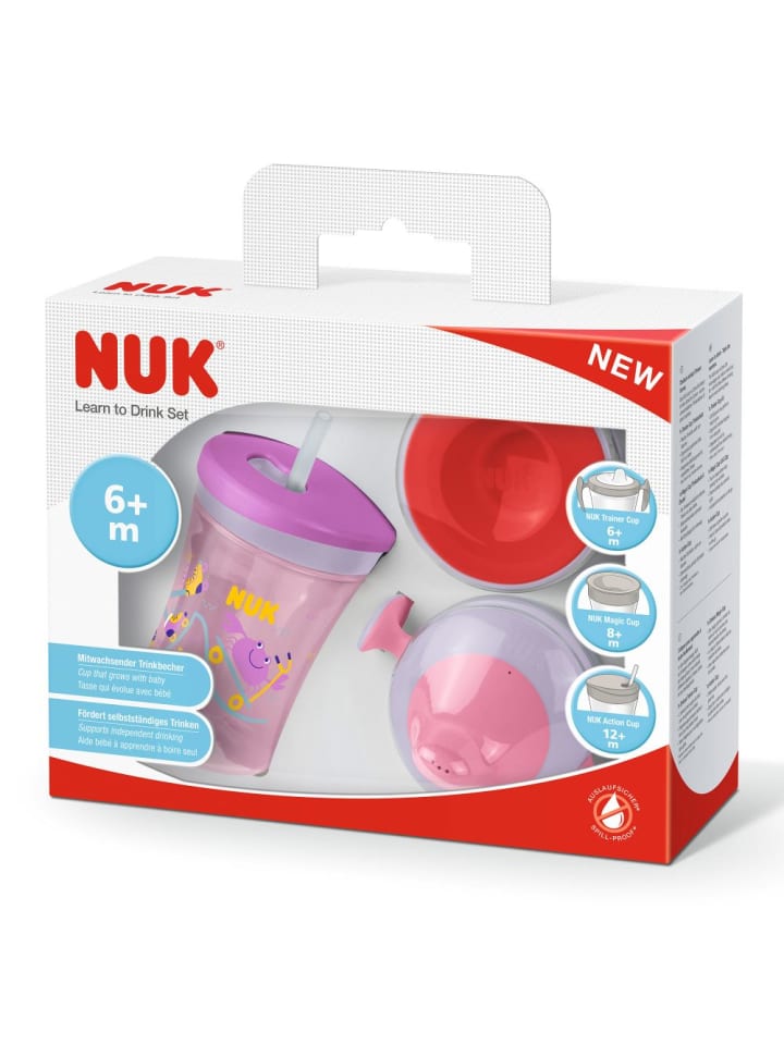 NUK 5-tlg. Trinklern-Set Evolution All-in-1 - Rosa in rosa,motiv günstig kaufen onesize