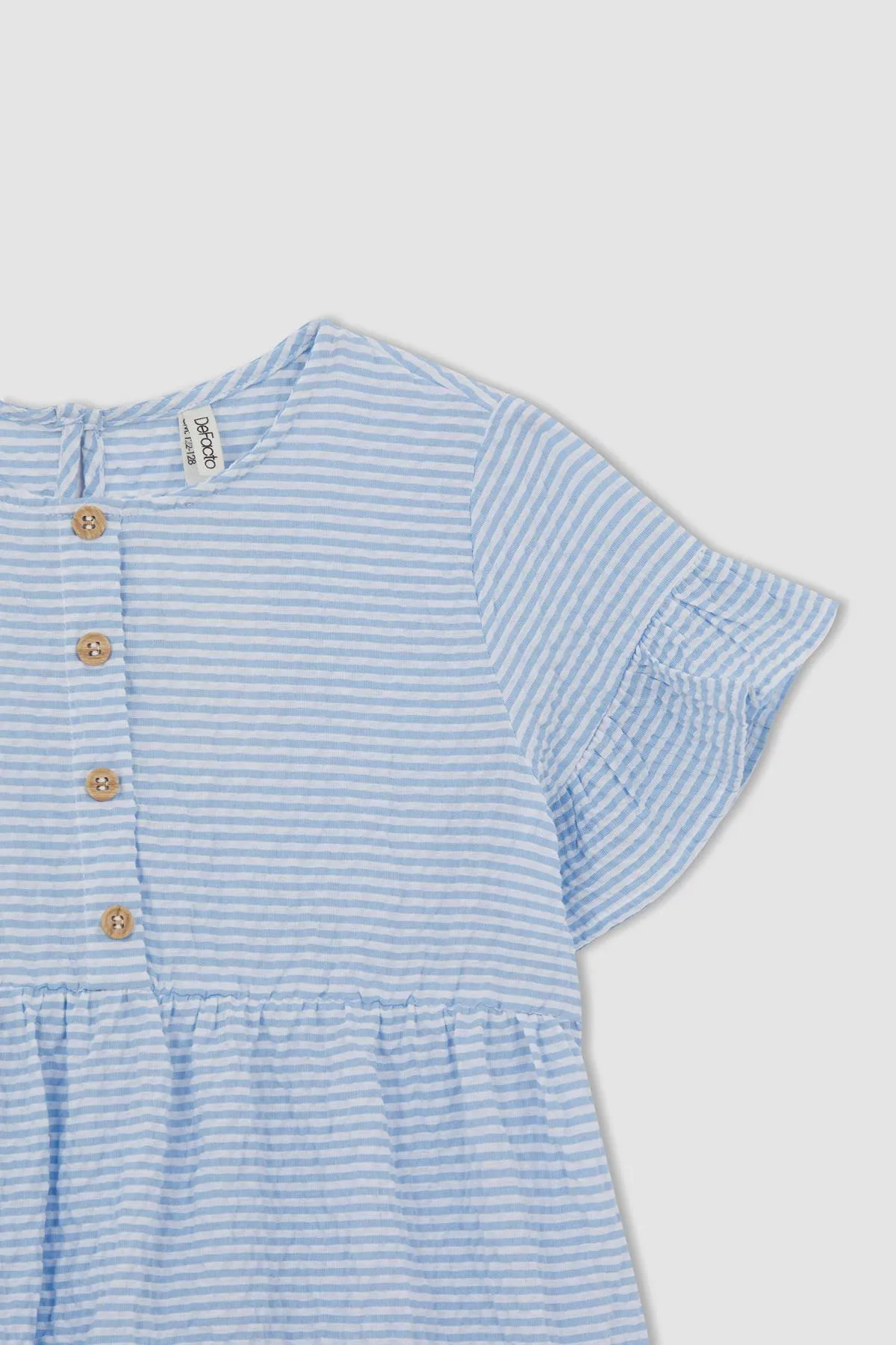 DeFacto  Gestepptes, kurzärmliges Schwungradkleid für Babys, Mädchen, Tyc00719856892