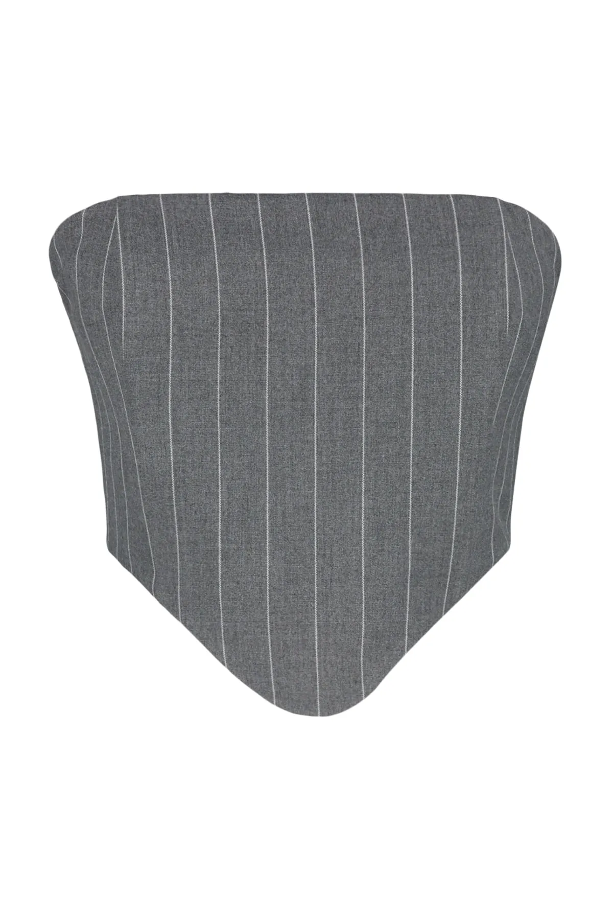 Trendyol Collection  Mehrfarbige trägerlose Korsett-gestreifte Webbluse TWOSS23BZ00854