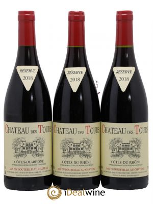Côtes du Rhône Château des Tours Emmanuel Reynaud  2018 - Lot de 3 Bouteilles