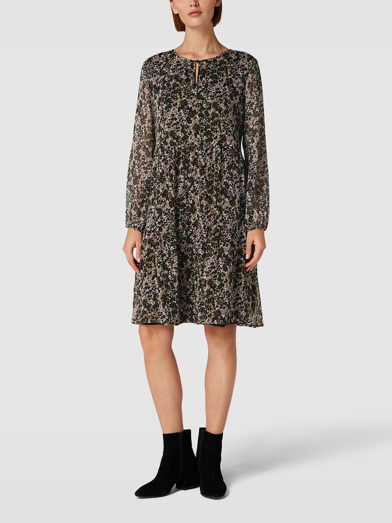 Kleid mit Allover-Muster in grün