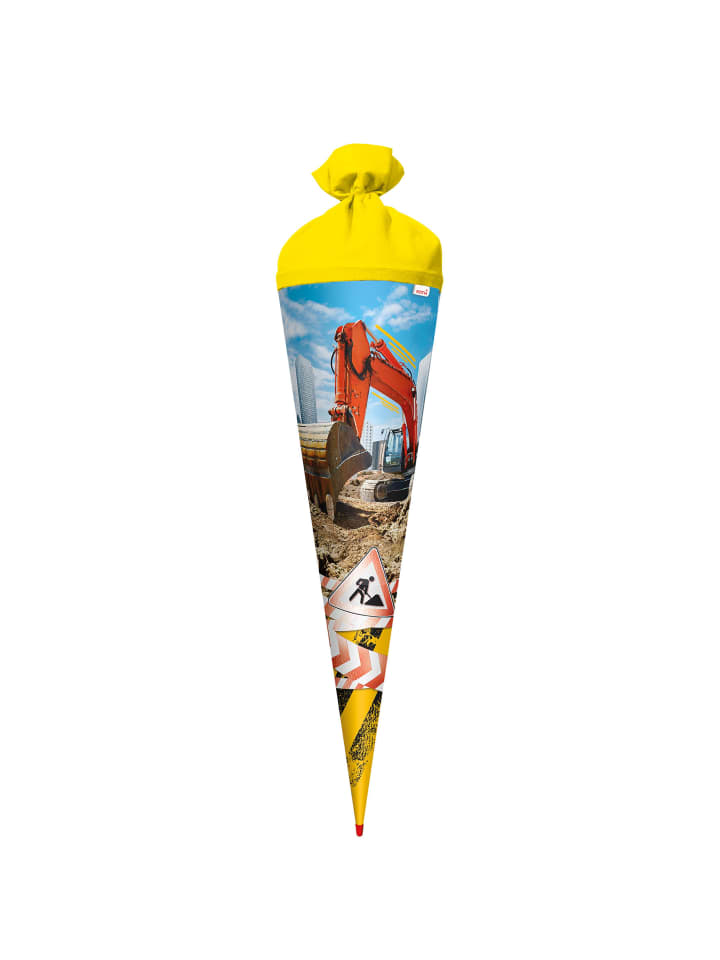 ROTH Schultüte groß Achtung Bagger 70 cm,Glanzfolie in Bunt günstig kaufen onesize