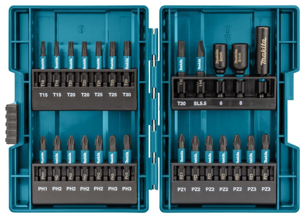 Makita Accessories E-03109 Impact Black Bit Set 25/50 mm - 90 - Piece in 2 bit boxes