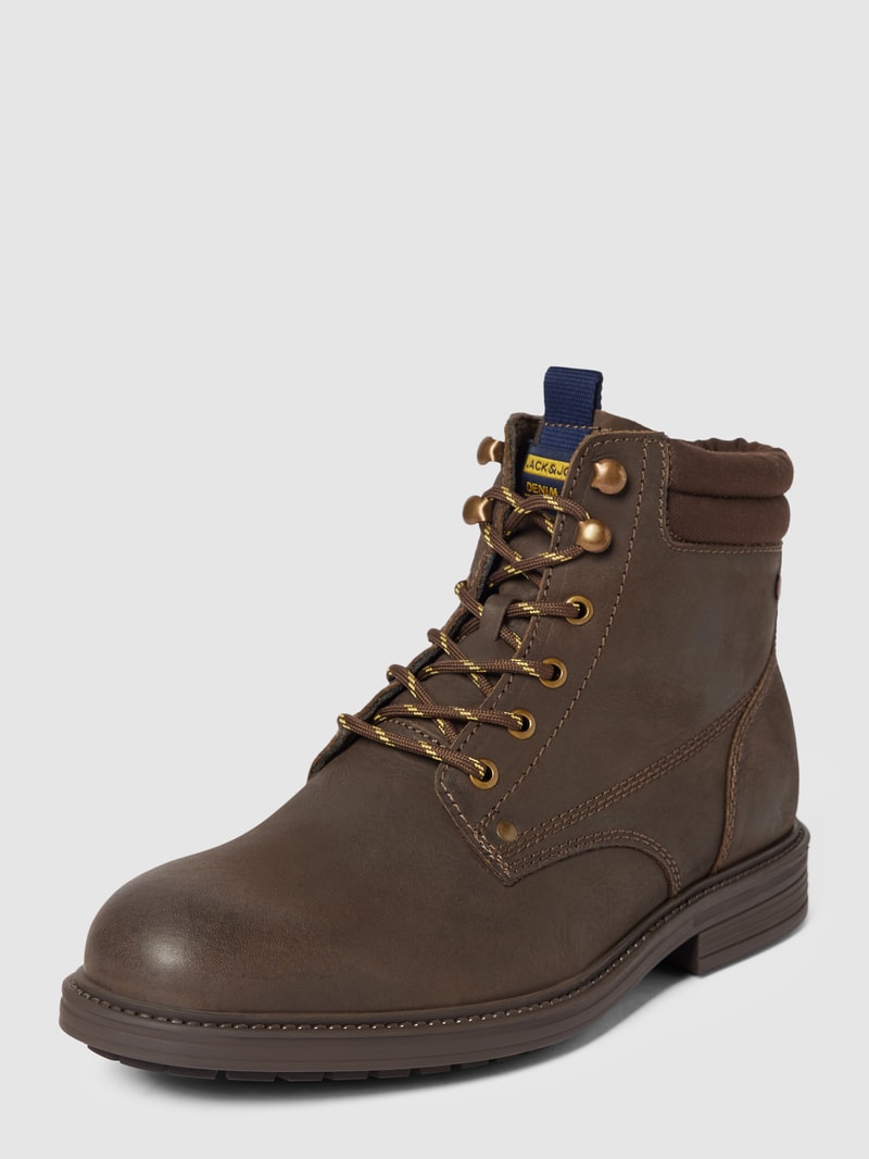 Boots aus Leder in mittelbraun