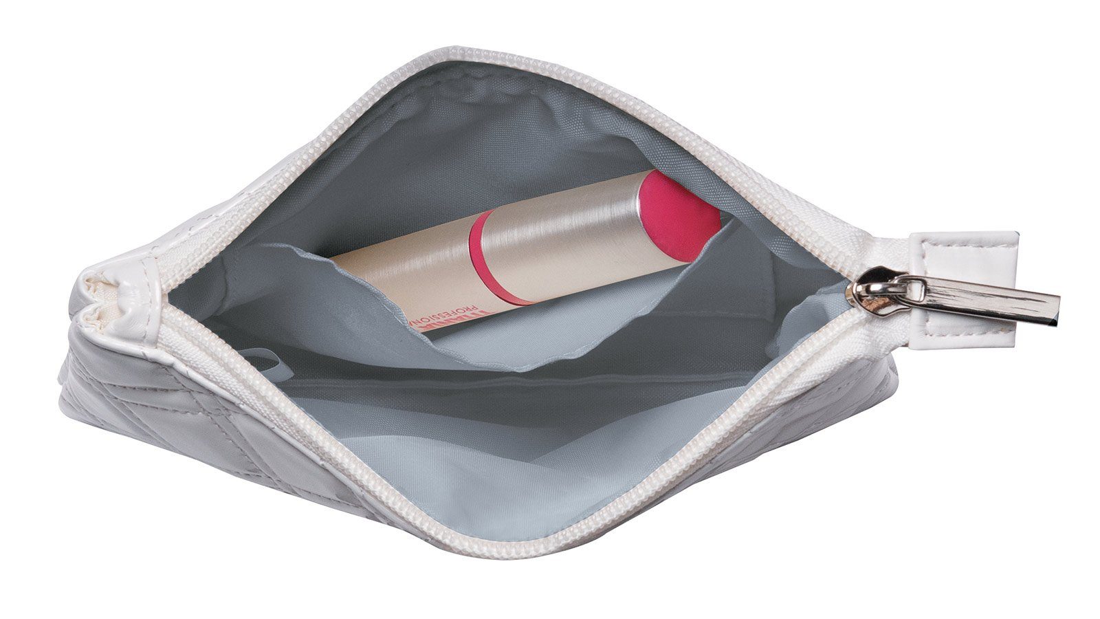 Koskaderm Kosmetikkoffer Schminktasche, weiß Glänzend, 17,5 x 12,5 cm Kosmetiktasche Kosmetex