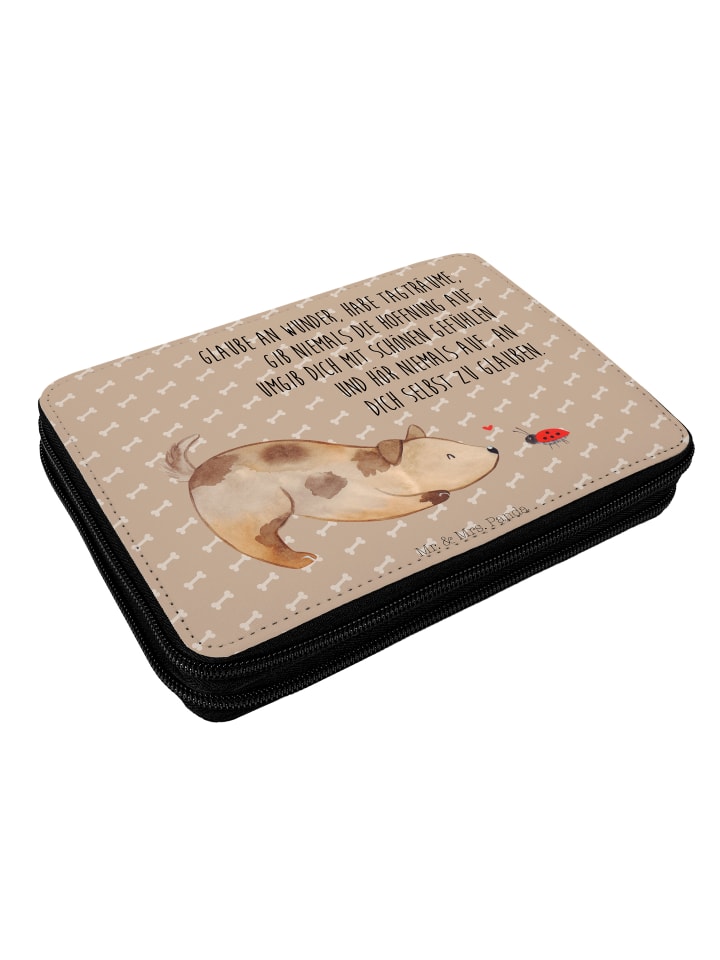 Mr. & Mrs. Panda Federmappe Hund Marienkäfer mit Spruch in Hundeglück günstig kaufen onesize