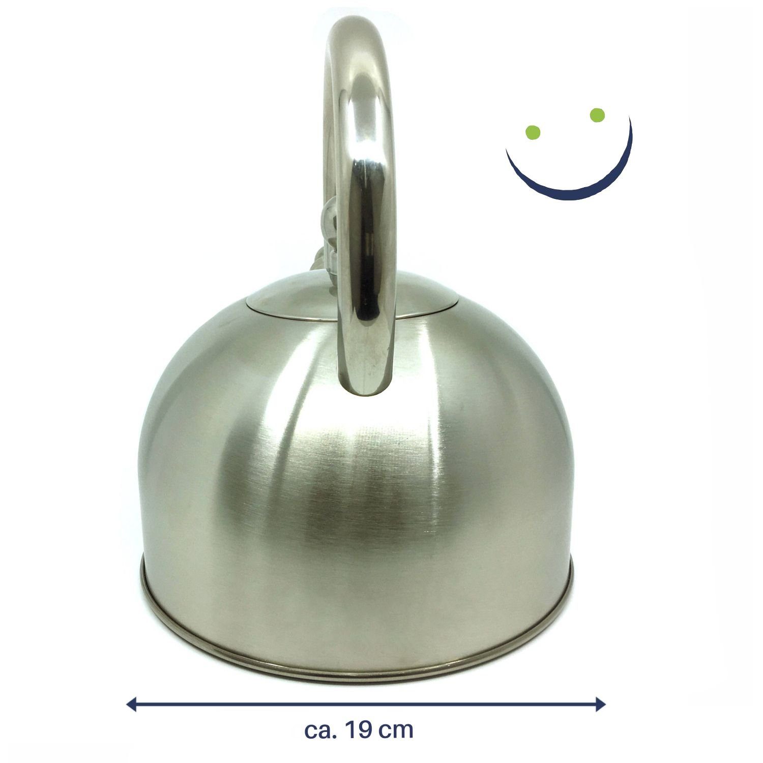 Gravidus Wasserkessel Flötenkessel Teekessel Wasserkocher 2,5 Liter aus Edelstahl