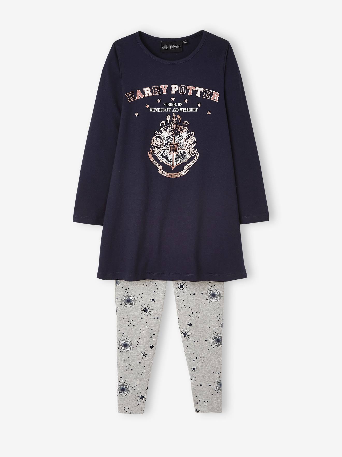 Harry Potter Kinder Nachthemd & Leggings HARRY POTTER Oeko-Tex - marine