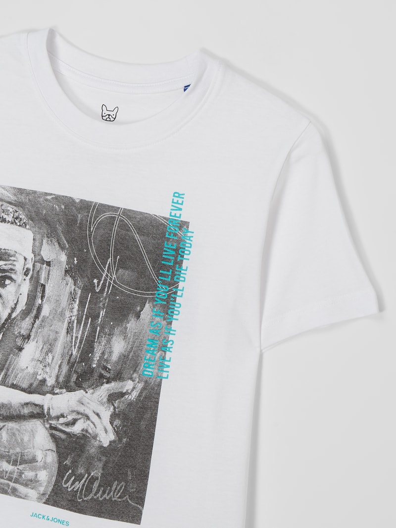 T-Shirt mit Print Modell 'Legends' in weiß