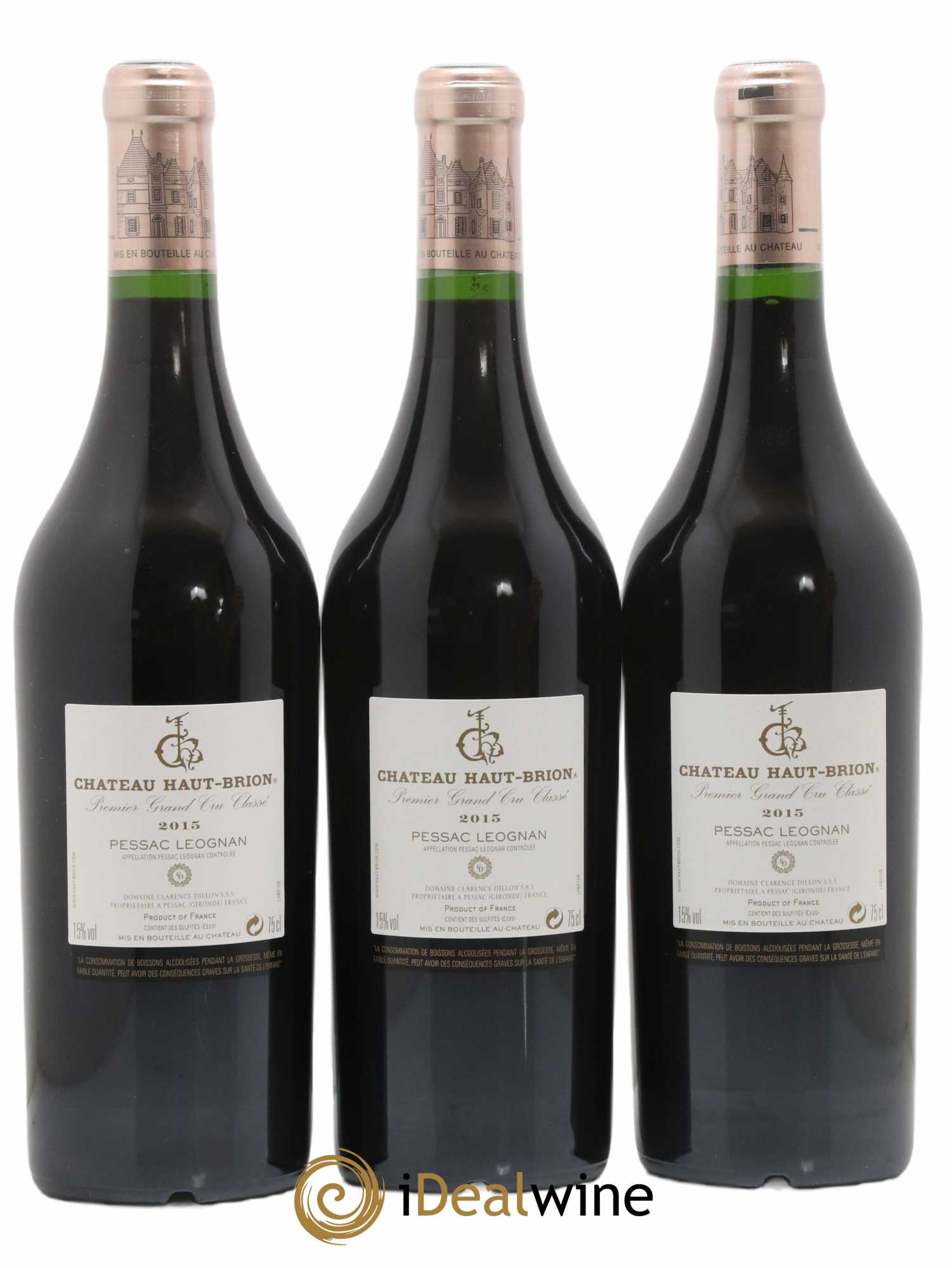 Château Haut Brion 1er Grand Cru Classé  2015 - Lot de 6 Bouteilles