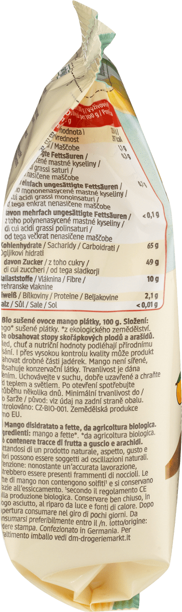 Trockenfrüchte, Mangostreifen, Naturland, 100 g