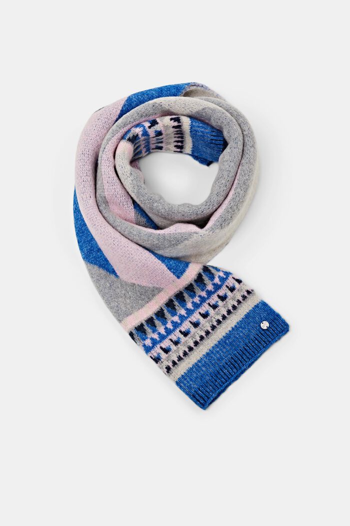 Gemusterter Schal aus Mohair-Mix