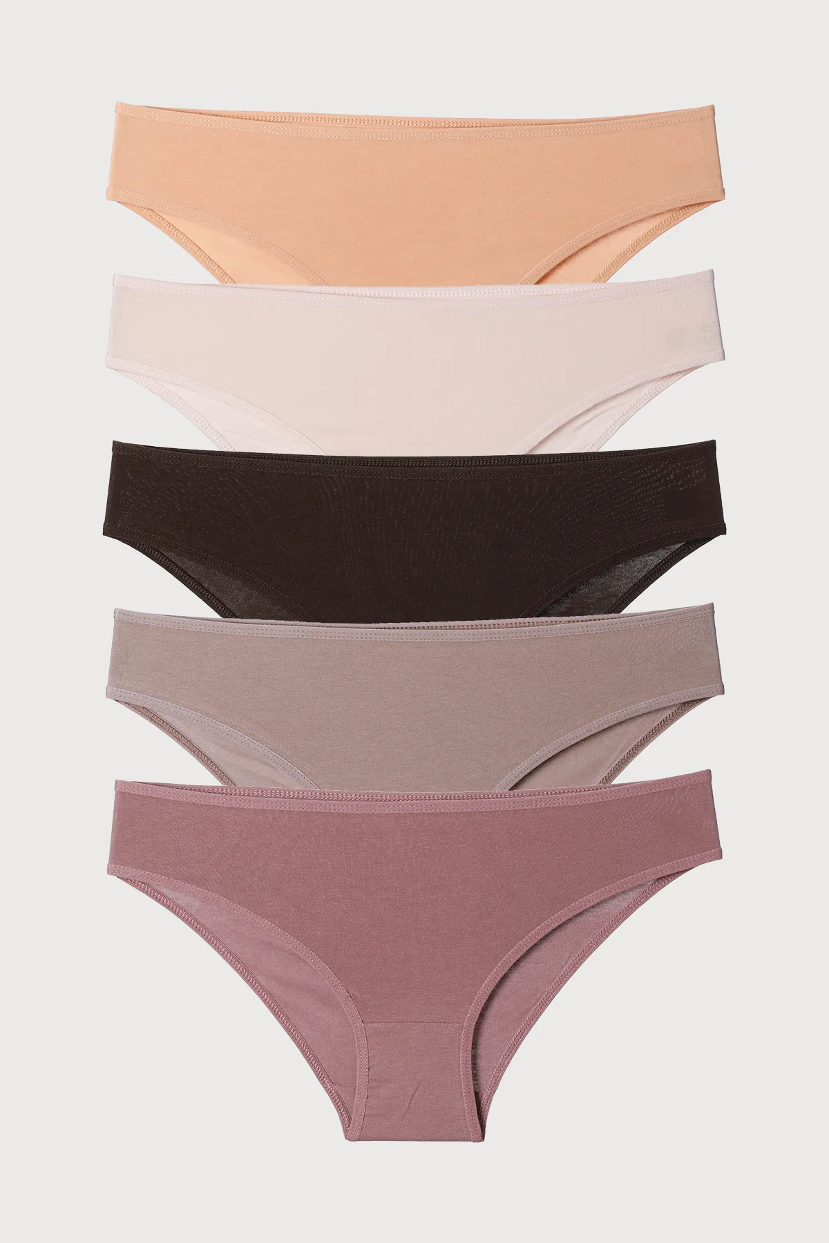 Nicoletta  Damen Slips 5er Pack Lycra MINK