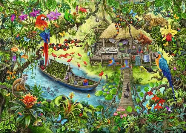 Kinderpuzzle ab 9 Jahren - EXIT Puzzle Kids Die Dschungelexpedition - 368 Teile