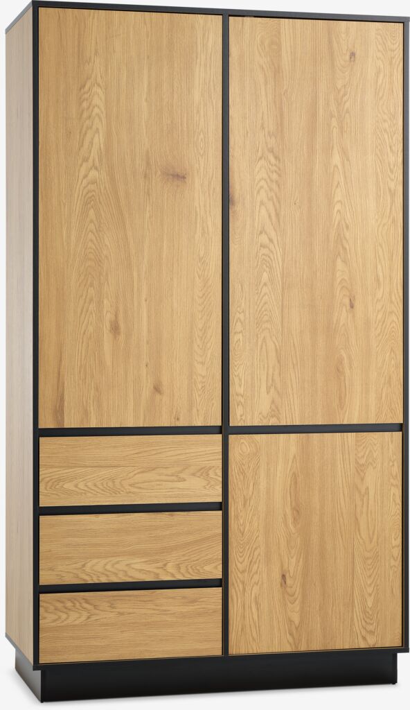 ODENSE cabinet ODENSE 120x210 3 doors 3 drawers in warm oak color