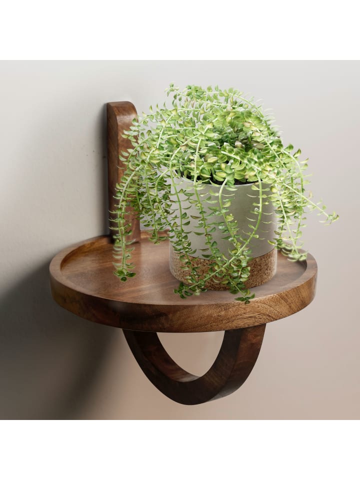 KADIMA DESIGN Wandregal 30x33x30 cm Massivholz Hängeregal Rund Modern, Design günstig kaufen onesize