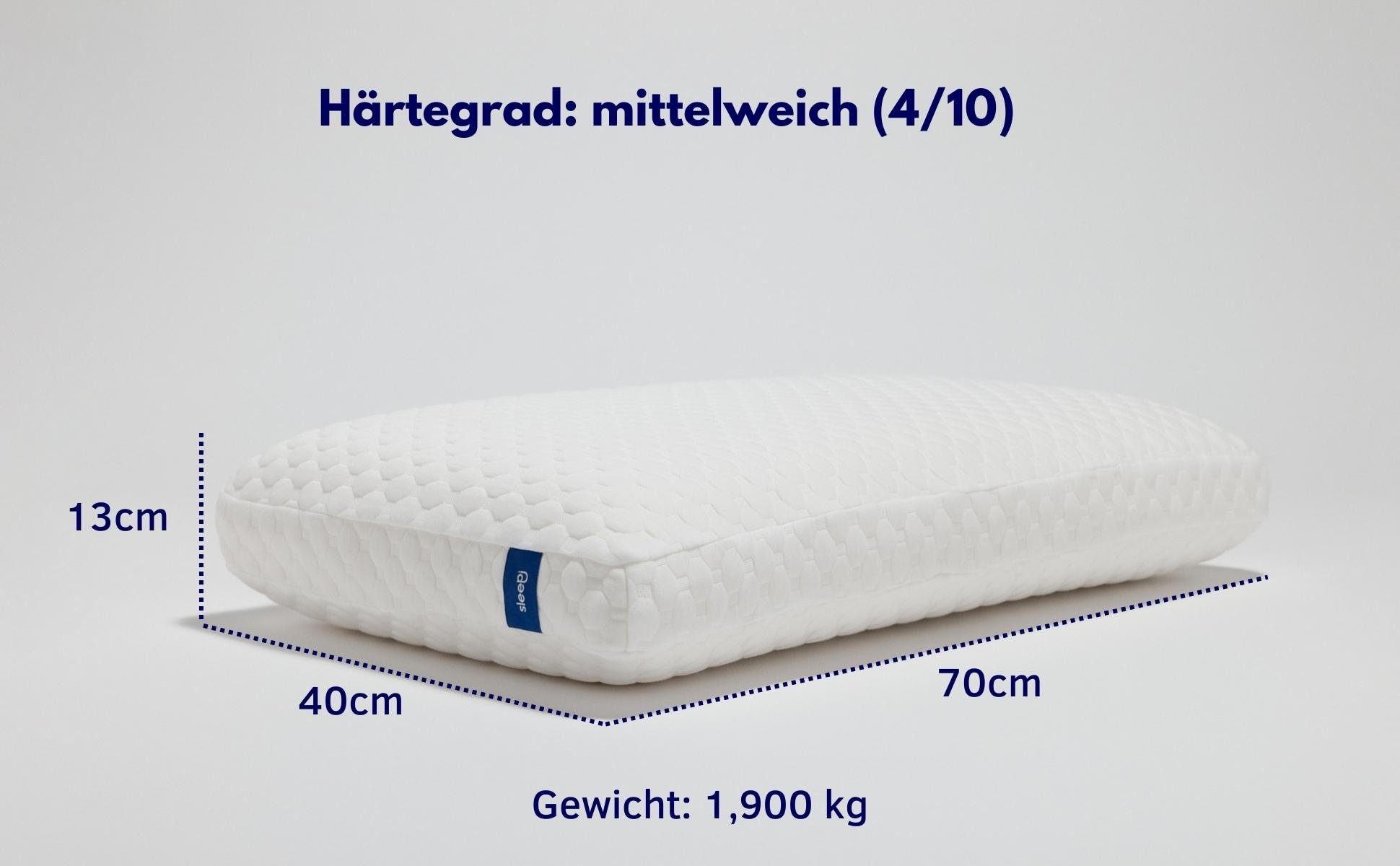 Nackenstützkissen Comfort, SLEEPI, Füllung: Visco-Memory Foam, Bezug: TENCEL®, Rückenschläfer, Seitenschläfer, Bauchschläfer, Set, Innenbezug (100% Baumwolle) / Außenbezug (70% Microfaser / 30% Tencel), Optimale Druckentlastung & Nackenunterstützung
