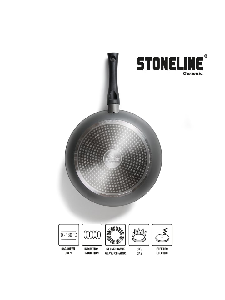 Stoneline Keramik Pfannen-Set 3-teilig 20/24/28 | ohne Deckel in Anthrazit günstig kaufen onesize