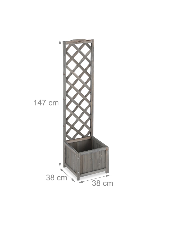 relaxdays Rankkasten in Grau -  (H)147 cm günstig kaufen onesize
