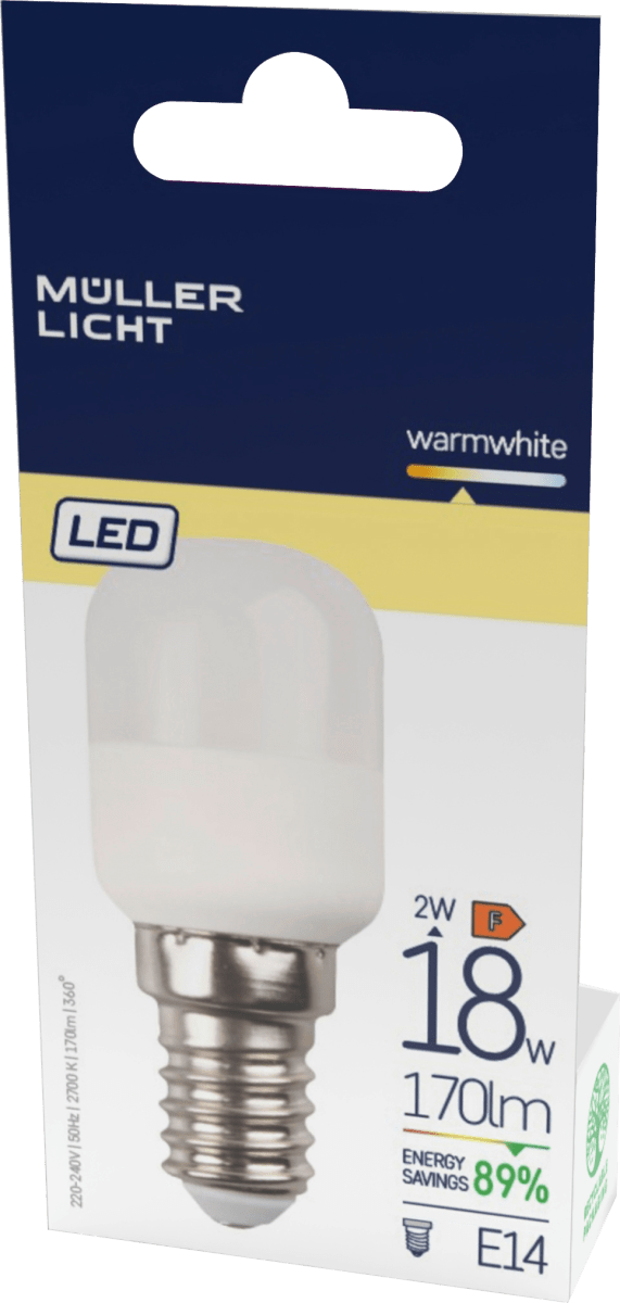 LED Kühlschranklampe 18W 170lm E14, 1 St