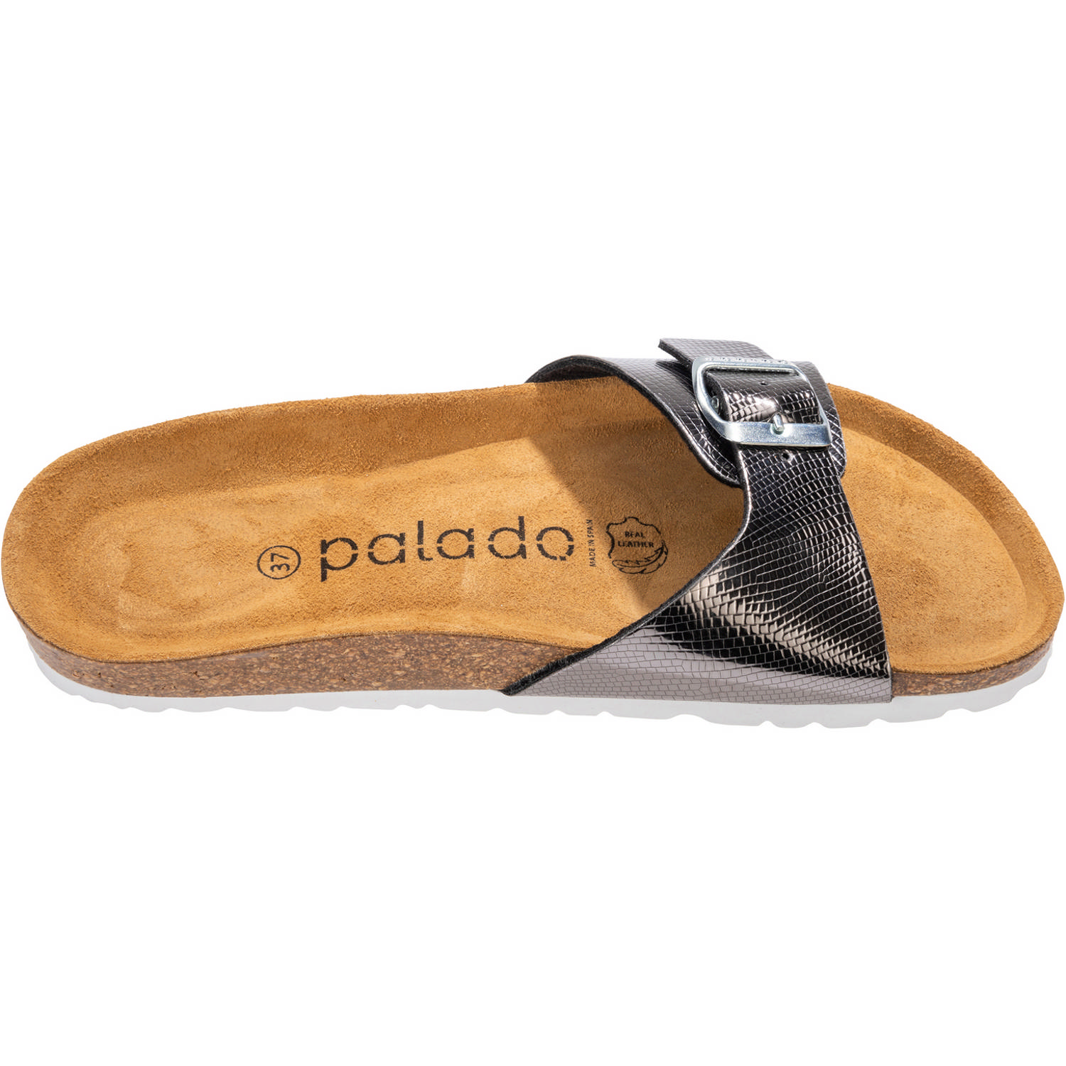 Palado Malta Coralino, Pantoletten, Damen, Metallic Snake Anthrazit