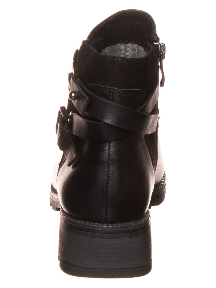 Caprice Leder-Boots in Schwarz günstig kaufen