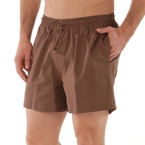 Short toile taille élastiquée