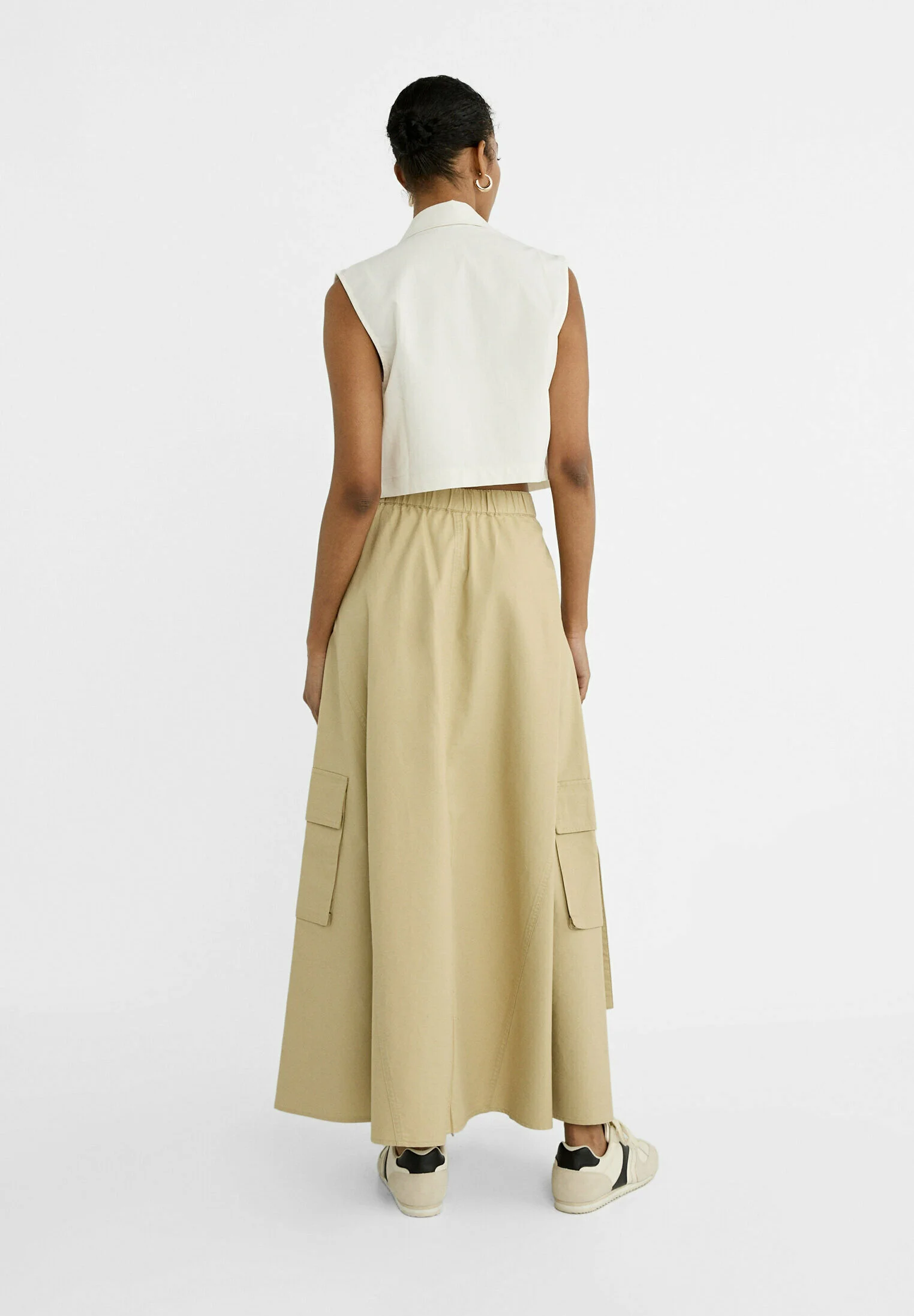 Stradivarius FLARED MIDI - Falda larga
