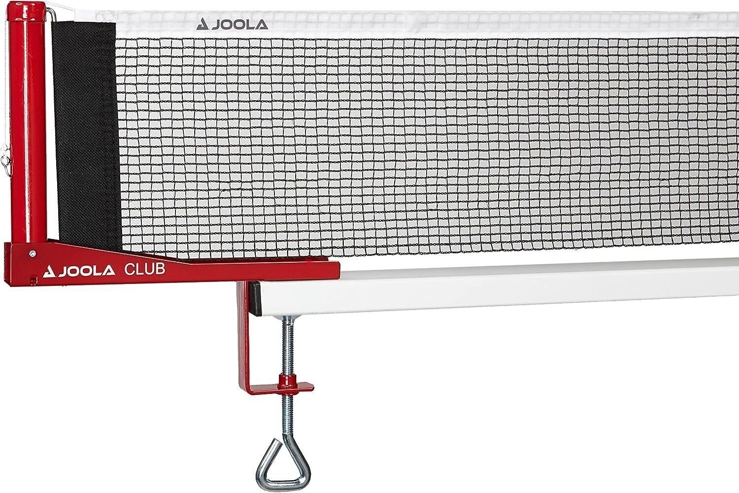 Joola Tischtennisnetz Post-Set Club 152cm PingPong Tischtennisnetzgarnitur Set Rot (Netze), Tischtennis,nicht wetterfest,Ohne ITTF Zulassung,Freizeitsport