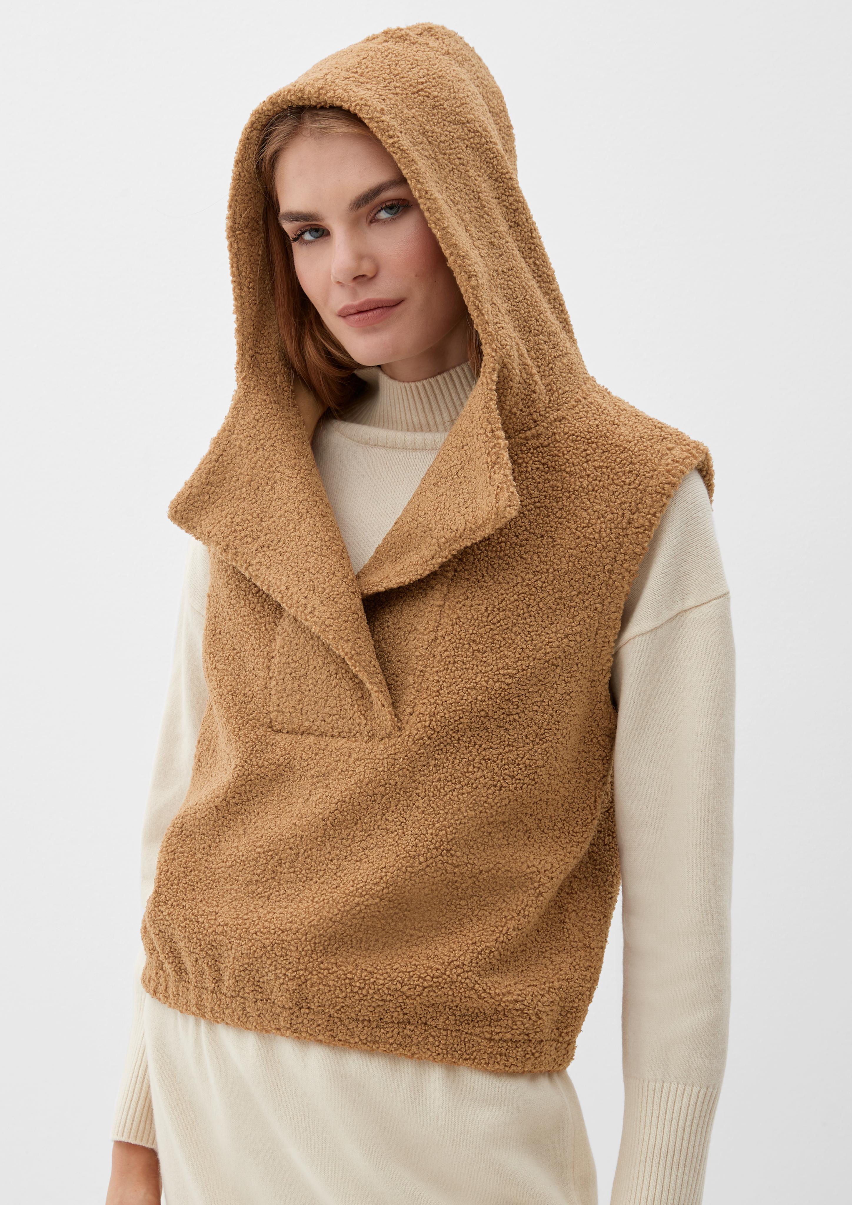 Ärmelloser Hoodie aus Teddyplüsch  2123839-8469