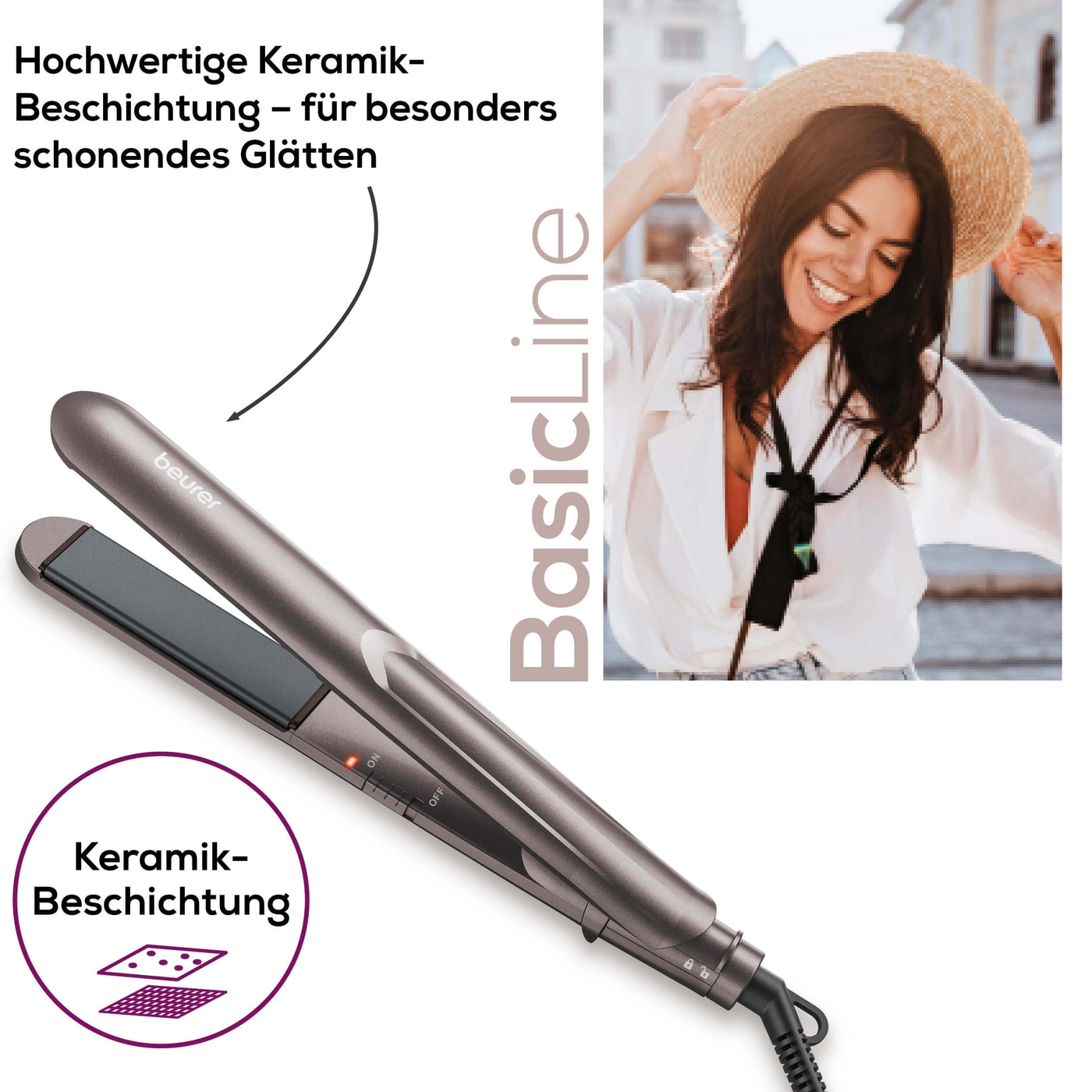 HS 15 Haarglätter-Schnell aufheizbarer und besonders schonender Haarglätter für ein vielseitiges Haarstyling