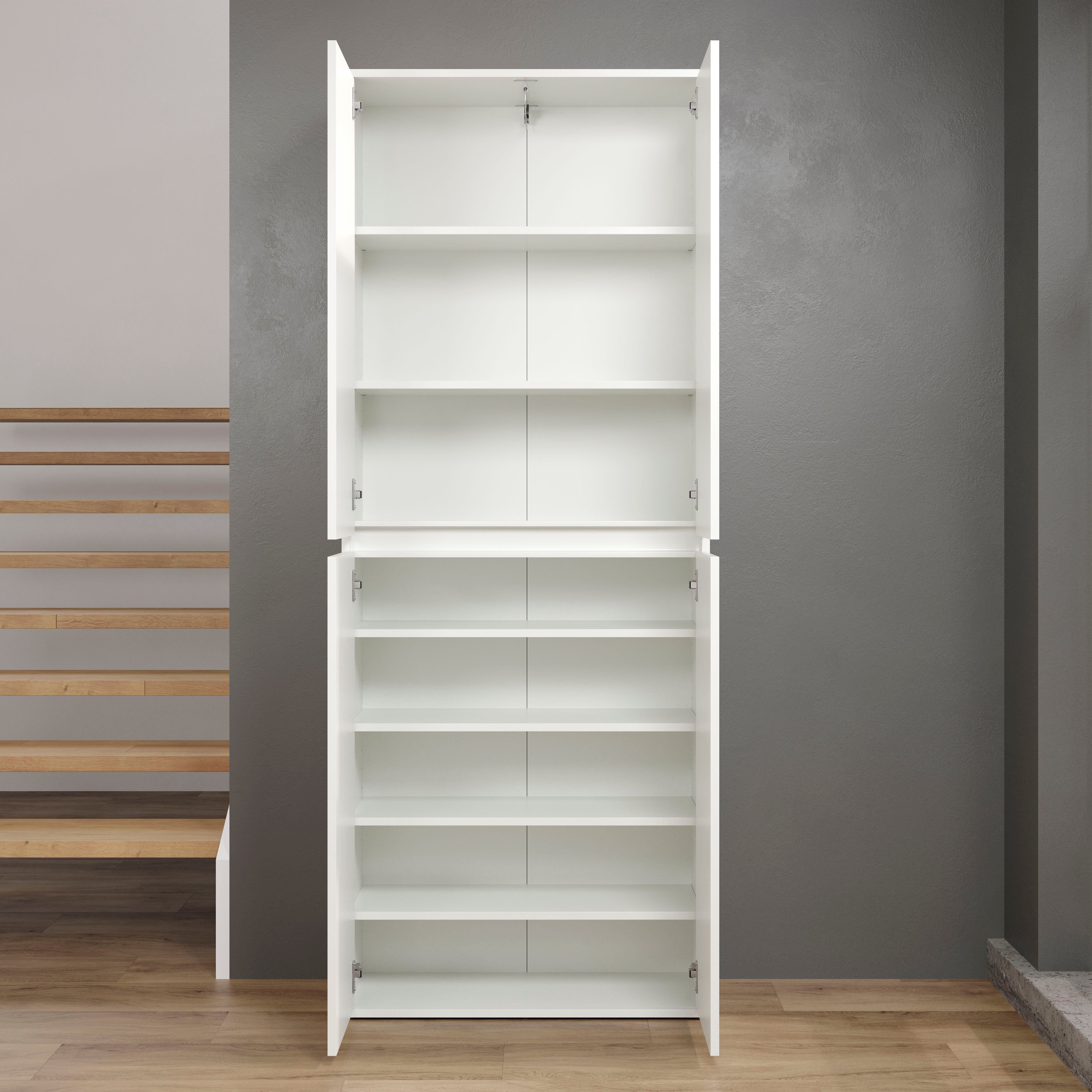 INOSIGN Mehrzweckschrank Novara weiß, ca. B/H/T ca.: 74/191/34cm