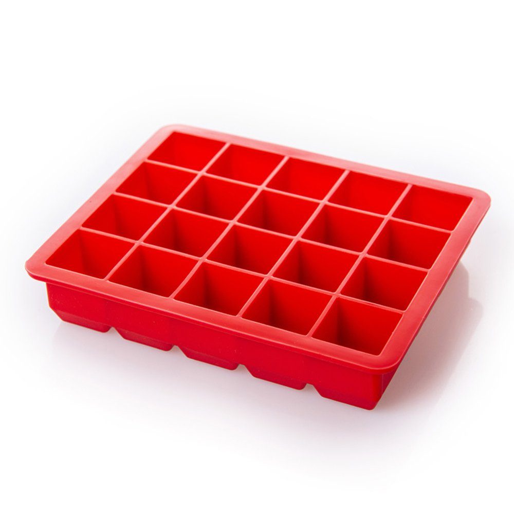 Questive Eiswürfelbehälter Eiswürfelbehälter mit Deckel zum Einfrieren Silikon Eiswürfelbox, Silikon, (1-tlg)