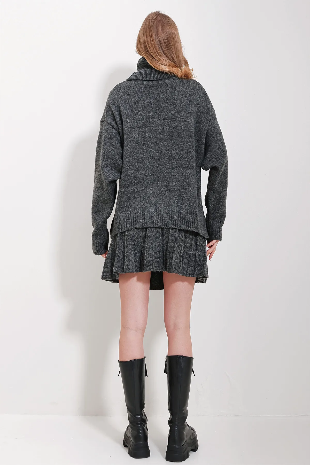 Trend Alaçatı Stili  Zweiteiler - Grau - Regular Fit