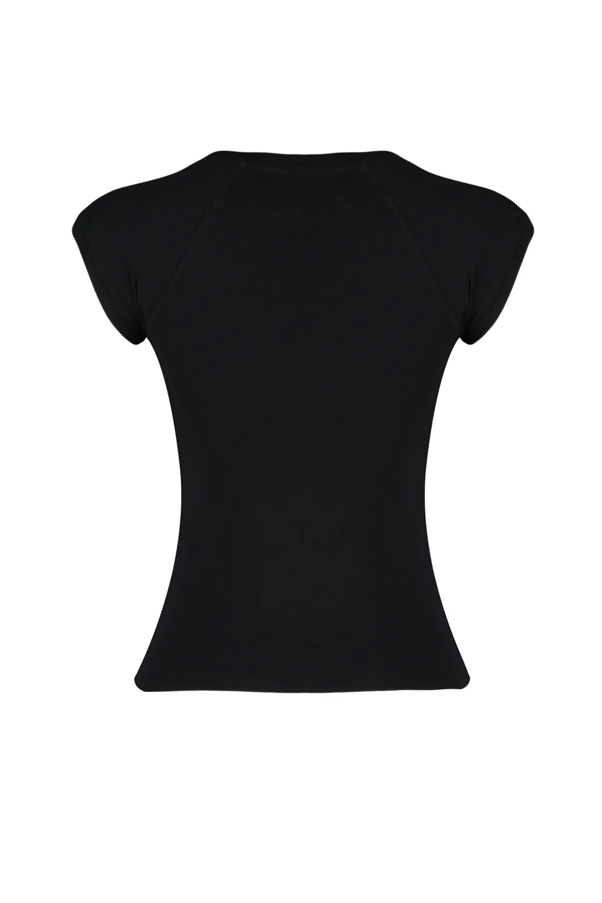 Trendyol Collection  Schwarze, dehnbare Strickbluse mit Mondärmeln aus Viskose/weichem Stoff TWOSS24BZ00088