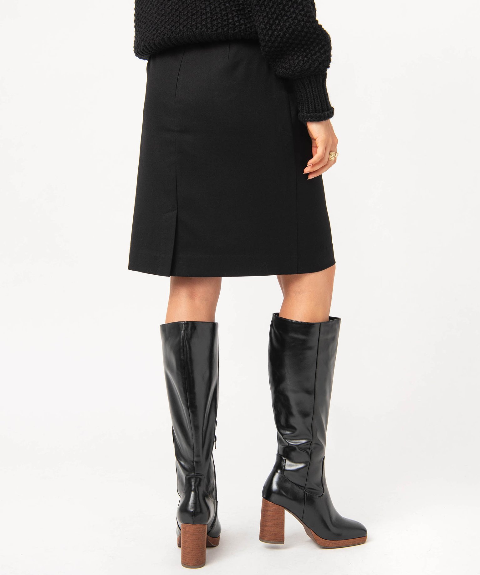 Jupe crayon unie femme noir | GEMO