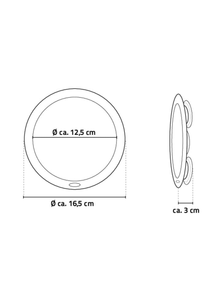 RIDDER Kosmetikspiegel mit Saugnapf Mulan weiß günstig kaufen onesize