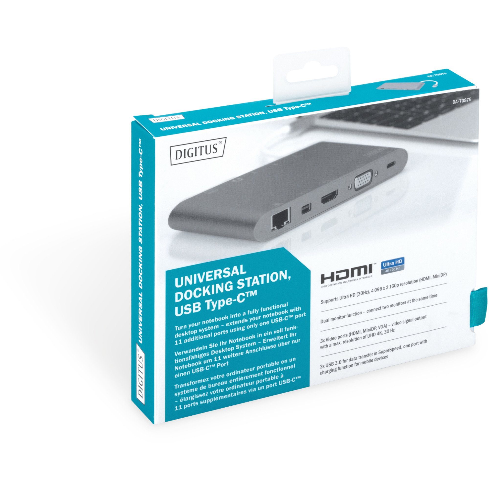 Digitus Laptop-Dockingstation Digitus Universal Docking Station, Dockingstation